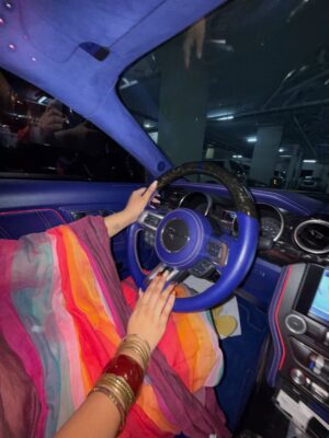 Malavika Sreenath Instagram - A girl in a sari and that too in a Mustang. Need I say more? 😮‍💨🐝