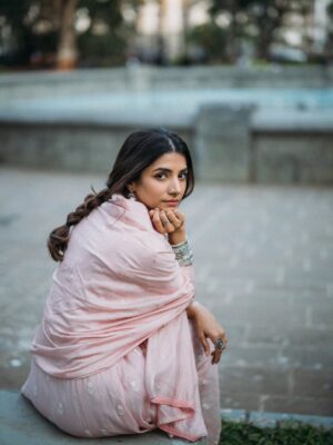 Malhaar Rathod Instagram - I'm an archive of unsaid words 🍁

Clicked by @bharat_rawail 
Stylist @jinalpnagda assisted by Ridhi
Makeup @muahbyashlynn
Hair @creatividhii