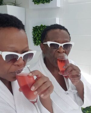 Manaka Ranaka Instagram - This WOMBMAN right here is not only a grand mother but a Great Great Grand Mother too. My children and grandson are so bless to have existed in her existence 💗