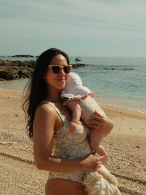 Mara Lopez Instagram - Cabo dreams 🌴 Lana on the beach, Lana in the water, Lana turning 3 months, Lana with the grandmas, Lana's first thanksgiving and the whale we named Lana 🐳🤣