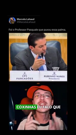 Marcela Lahaud Instagram - Primeiro o vereador foi humilhado pelo @chavosodausp.02 (bacharel em Ciências Sociais), agora pelo @salvadordarima (há pouco estava concluindo o ensino médio pelo EJA)..

A CPI dos pancadões está sendo um excelente palco para os crias darem aulas e mostrarem na prática que a “favela cria coisas além da loucura.” (Favela Vive 5, @mcmarechal)! 

Máximo respeito ao Thiago e o Gabriel!

#cpi #cpidospancadões #meme #mcnãoébandido