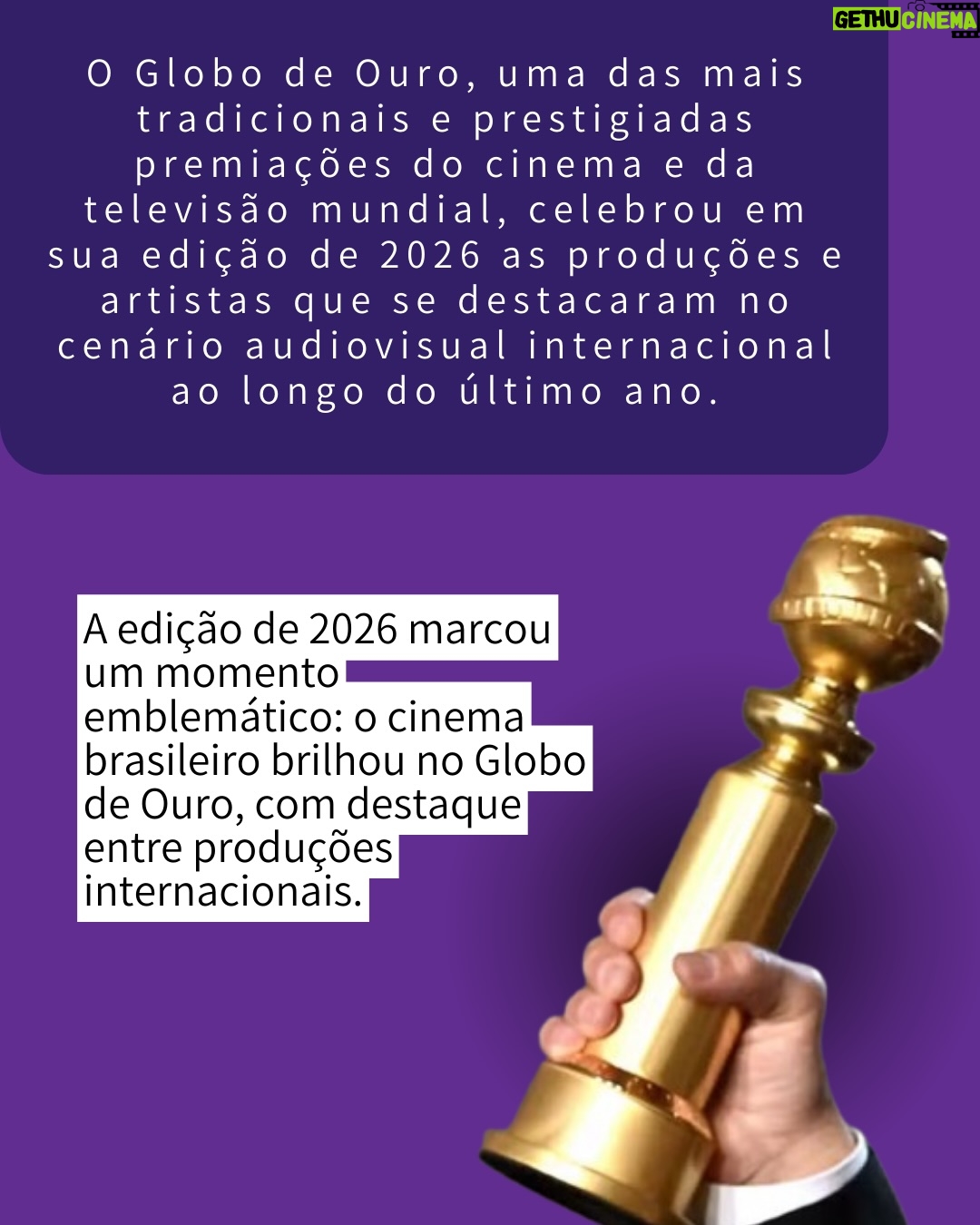 Maria Fernanda Cândido - 172 Likes - A edição de 2026 do Globo de Ouro colocou o cinema brasileiro no centro do cenário internacional. O Agente Secreto conquistou os prêmios de Melhor Filme em Língua Não-Inglesa e Melhor Ator em Filme de Drama, com Wagner Moura entregando uma performance potente, que ultrapassa fronteiras e consolida o reconhecimento global da produção.

Esse impacto também nasce da força de um elenco excepcional. A atriz Maria Fernanda Cândido se destaca como Elza em uma atuação intensa e profundamente humana, que acrescenta camadas de emoção e complexidade à narrativa. Sua presença em cena amplia a densidade dramática do filme e reforça o prestígio artístico da obra, evidenciando a maturidade e a sofisticação do talento brasileiro no cinema contemporâneo.

O reconhecimento no Globo de Ouro reafirma a potência da cinematografia nacional e o espaço cada vez maior das nossas histórias no mundo. Celebramos este momento como uma vitória coletiva do cinema brasileiro que emociona, inspira e deixa sua marca nos palcos internacionais.

#ViraComunicação #GloboDeOuro2026 #CinemaBrasileiro #WagnerMoura #MariaFernandaCândido