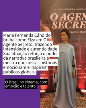 Maria Fernanda Cândido Instagram - A edição de 2026 do Globo de Ouro colocou o cinema brasileiro no centro do cenário internacional. O Agente Secreto conquistou os prêmios de Melhor Filme em Língua Não-Inglesa e Melhor Ator em Filme de Drama, com Wagner Moura entregando uma performance potente, que ultrapassa fronteiras e consolida o reconhecimento global da produção.
Esse impacto também nasce da força de um elenco excepcional. A atriz Maria Fernanda Cândido se destaca como Elza em uma atuação intensa e profundamente humana, que acrescenta camadas de emoção e complexidade à narrativa. Sua presença em cena amplia a densidade dramática do filme e reforça o prestígio artístico da obra, evidenciando a maturidade e a sofisticação do talento brasileiro no cinema contemporâneo.
O reconhecimento no Globo de Ouro reafirma a potência da cinematografia nacional e o espaço cada vez maior das nossas histórias no mundo. Celebramos este momento como uma vitória coletiva do cinema brasileiro que emociona, inspira e deixa sua marca nos palcos internacionais.
#ViraComunicação #GloboDeOuro2026 #CinemaBrasileiro #WagnerMoura #MariaFernandaCândido