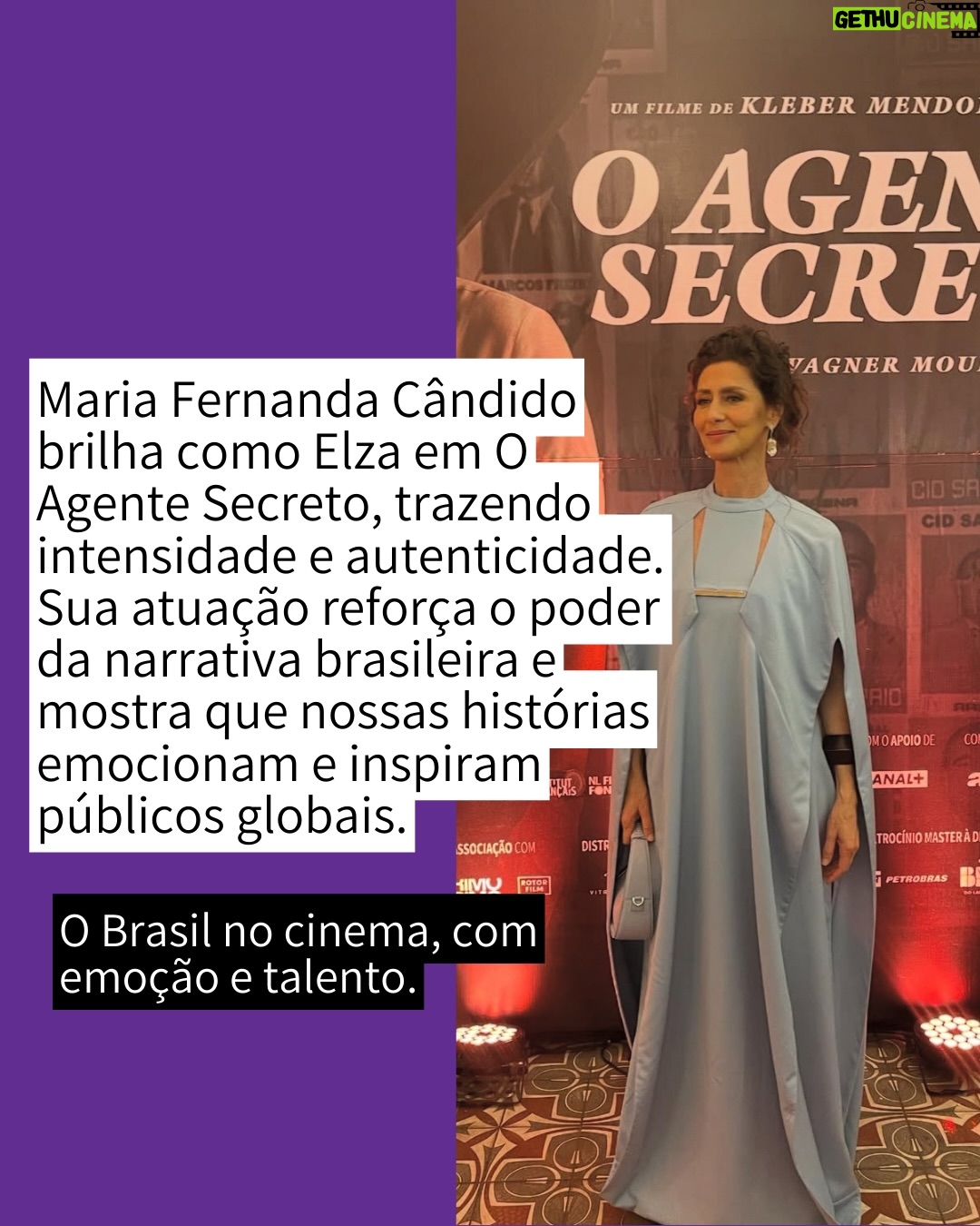 Maria Fernanda Cândido - 172 Likes - A edição de 2026 do Globo de Ouro colocou o cinema brasileiro no centro do cenário internacional. O Agente Secreto conquistou os prêmios de Melhor Filme em Língua Não-Inglesa e Melhor Ator em Filme de Drama, com Wagner Moura entregando uma performance potente, que ultrapassa fronteiras e consolida o reconhecimento global da produção.

Esse impacto também nasce da força de um elenco excepcional. A atriz Maria Fernanda Cândido se destaca como Elza em uma atuação intensa e profundamente humana, que acrescenta camadas de emoção e complexidade à narrativa. Sua presença em cena amplia a densidade dramática do filme e reforça o prestígio artístico da obra, evidenciando a maturidade e a sofisticação do talento brasileiro no cinema contemporâneo.

O reconhecimento no Globo de Ouro reafirma a potência da cinematografia nacional e o espaço cada vez maior das nossas histórias no mundo. Celebramos este momento como uma vitória coletiva do cinema brasileiro que emociona, inspira e deixa sua marca nos palcos internacionais.

#ViraComunicação #GloboDeOuro2026 #CinemaBrasileiro #WagnerMoura #MariaFernandaCândido