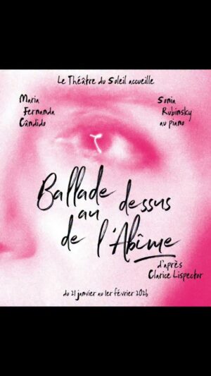 Maria Fernanda Cândido Instagram - Bonjour les parisiens et à tous ceux qui passent par Paris ! Bom dia parisienses e a quem passar por Paris , a dica hoje é de Teatro .Allons au Théâtre. La densité sensible de Clarice Lispector et son âme Ukrainienne et Brésilienne traduites par la passion de @mariafernandacandidooficial e @soniarubinsky Catarina Brandao @catarinambx arrivent au légendaire @theatredusoleil avec le spectacle "Ballade au dessus de l'Abîme " d'après Clarice Lispector , et la mise-en-scène de @mauricedurozier .
Du 21 janvier au 1er février
Les billets sont déjà disponibles
bit.ly/4jmzQ81
Réservations téléphoniques 0699392215
Ou sur le lien dans la bio
#dramaturgiabrasileira
#artistasdobrasil
#teatrocontemporaneo
#théâtre
#lacartoucherie