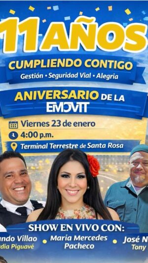 María Mercedes Pacheco Instagram - Gracias a la hermosa ciudad de Sta Rosa y su gente por tanto cariño! A nuestra querida @glendita_imaicela por confiar en nuestro trabajo y por tan excelente gestión en el @emovttsr y felicidades por sus 11 años ‼️ #evento #animacion #santarosa #machala #work