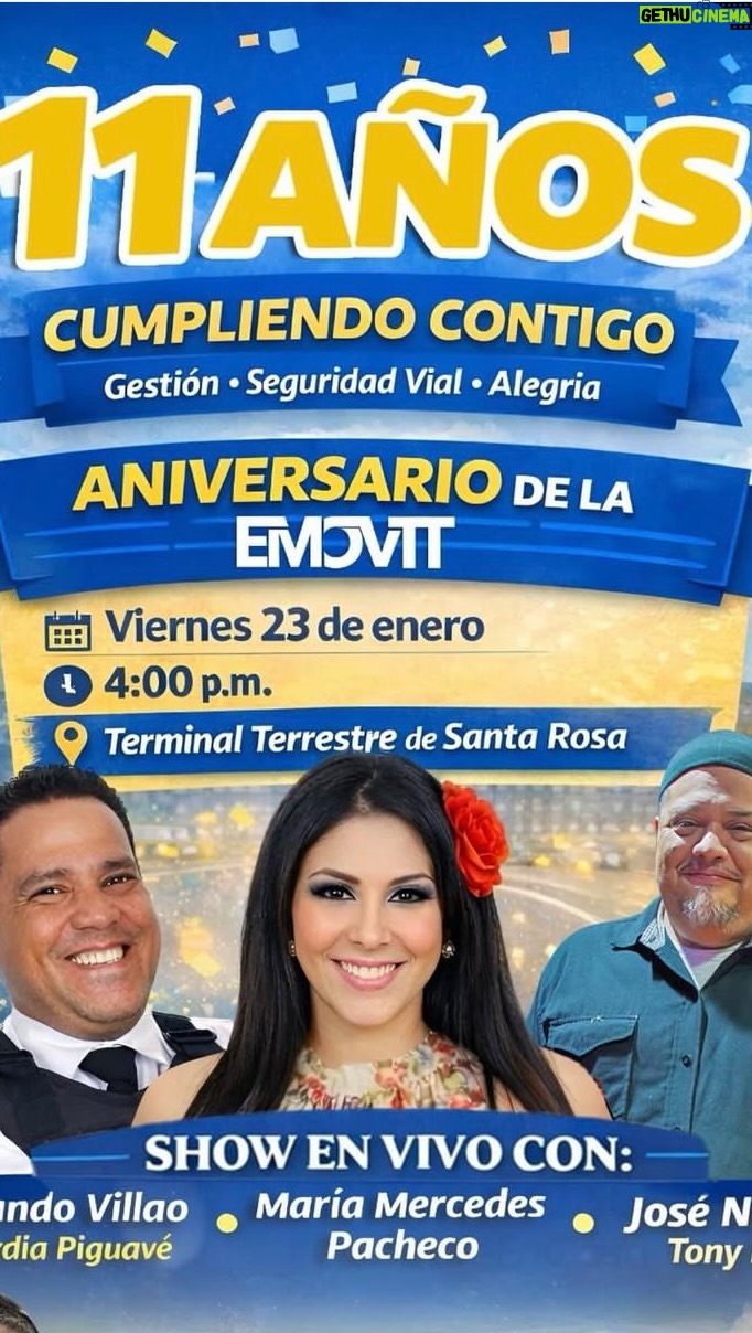 María Mercedes Pacheco - 56 Likes - Gracias a la hermosa ciudad de Sta Rosa y su gente  por tanto cariño!  A  nuestra querida @glendita_imaicela por confiar en nuestro trabajo y por tan excelente gestión en el @emovttsr y felicidades por sus 11 años ‼️ #evento #animacion #santarosa #machala  #work
