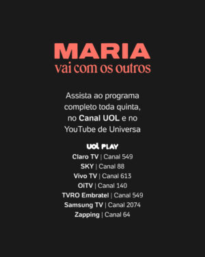Maria Ribeiro Instagram - @mariaaribeiro foi com @thalesbretas bater um papo tão bonito quanto a exposição que visitaram no Museu do Amanhã, cenário do último episódio da 5ª temporada de 'Maria Vai Com Os Outros'.

➡️ Maria Vai Com Os Outros é apresentado por @mariaaribeiro, com episódios novos toda quinta, às 22h, no Canal UOL, no YouTube de Universa e no UOL Play.

#UniversaUOL #MariaVaiComOsOutros #MariaRibeiro #ThalesBretas #ProgramasCanalUOL