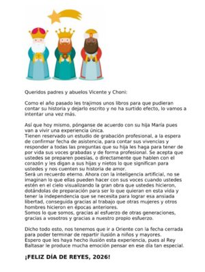María Toledo Instagram - “Los Reyes se han metido en el globo, mamá”. 
¡Bendita inocencia!!!! 

Si algún día me pierdo, me encontraréis siempre con ellos. 
Mi parejita, por la que merece la pena todo. 
Día de ilusión en los primeros Reyes Magos de mi María.
🫅🏼🫅🤴🏾
Puede que ella no se entere, pero yo sí. 

Mi Vicente y mi María, mi todo. 
¡Os amoooooooo!!!!

#ReyesMagos2026 #miparejita #primerosreyesdemiprincesa #tiempoparaaqui #vidanocorrastanto