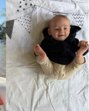 Mariana Seligmann Instagram - Estamos entrando en los cinco meses de Vicente y la verdad es que me encanta esta etapa. Ya interactúa muchísimo, se agarra los dos piecitos al mismo tiempo y se los lleva a la boca, esa imagen me parece lo más tierno del universo! Lo que más me derrite es verlo con Carmela, su hermana mayor: se desespera por verla, gira de un lado al otro y se mata de risa con ella.💖

El tema del sueño fue un poco difícil estos días, sobre todo porque tuvo otitis y las noches fueron duras. Pero poco a poco fuimos armando una rutina de siestas, que a esta edad pueden ser 4 o 5 por día, y eso me está ayudando un montón.

Con respecto a la lactancia, seguimos con lactancia exclusiva, aunque le doy una mamadera de fórmula antes de dormir. Me da tranquilidad y me permite organizar mejor la rutina con Carmela, porque así podemos repartirnos un poco las tareas de la noche y no quedarme sola con el bebé.

Cinco meses que pasaron rapidísimo y a la vez muy despacio… pero estamos disfrutando muchísimo de estos momentos en familia 💜👶✨