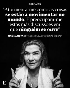 Marina Mota Instagram - É uma das atrizes mais populares do país. Nos anos 90, Marina Mota protagonizou e produziu programas de humor que lideraram audiências na televisão e, por mais tempo, foi primeira figura de espetáculos de Revista à Portuguesa, no Parque Mayer, em Lisboa. Presença habitual na ficção nacional, gravou em 2012 uma novela no Brasil, a convite de Miguel Falabella. Em 2024, Marina ganhou o seu primeiro Globo de Ouro, para melhor atriz de Teatro. 

Ouça o episódio do podcast “A Beleza das Pequenas Coisas”, conduzido por @bernardo_mendonca, nas plataformas digitais habituais ou pelo link na bio do @jornalexpresso.

📷 @matilde_fieschi 

#podcasts #marinamota #abelezadaspequenascoisas