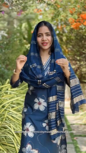 Mashura Basheer Instagram - Mehru Salwar 3-piece Set 💙 
Shop Now - www.fitcheckethnicsbymashurabasheer.com