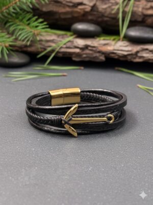 Mashura Basheer Instagram - Aurelius Anchor Noir Wristband ✨ Orders On Website - www.blingbaebysuhanabasheer.com

Leather | Anti-Tarnish | Stainless Steel ✨ 

Imported Jewels Only ✨