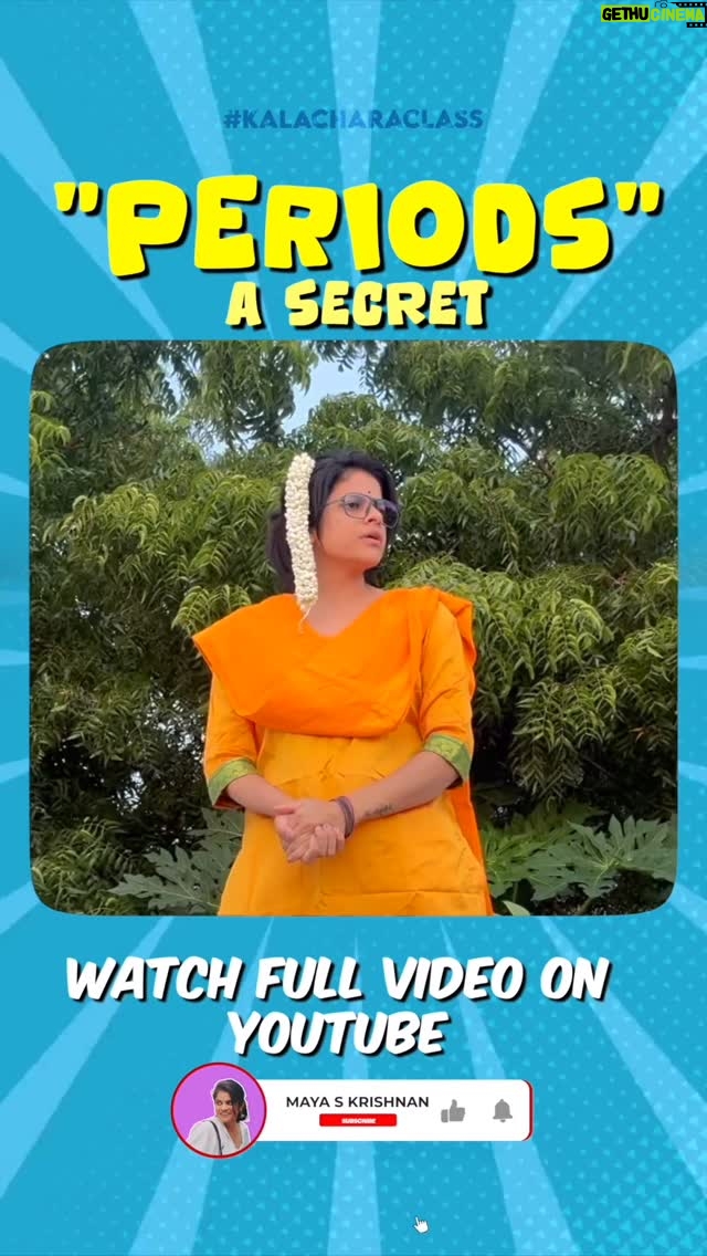 Maya Sundarakrishnan - 126.5K Likes - KRITHIKA ABSENT … 

Watch full video on Maya S Krishnan YouTube channel. 
#manjulateacher #kalacharam #mayaskrishnan #periods