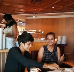 Maya Sundarakrishnan Instagram - How it started -2016

How it’s going - 2026

What a privilege to be goofing around with the wonderful @simranrishibagga …. 

10 years of knowing you… :) 
Thank you for loving me , guiding me, pushing me, telling me to live loud and free… 
So much love to you for everything that you are .