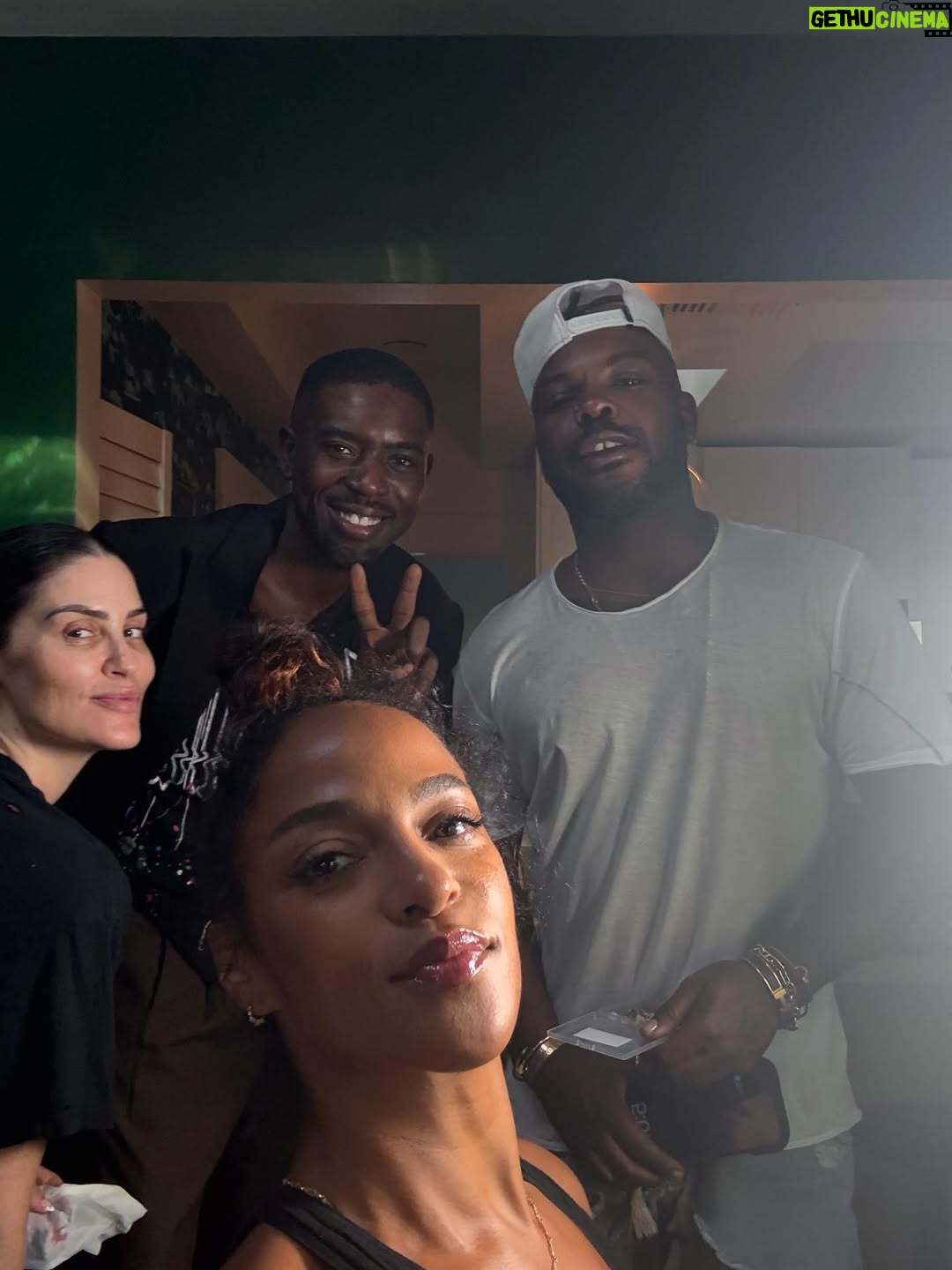 Megalyn Echikunwoke - 2.4K Likes - I’ll never take for granted that I am doing the thing I dreamt of doing as a little girl. It’s such a privilege and a gift.  @itsmomcrae you inspire the hell out of me. Making movies is not easy! But when you are lucky enough to have collaborators and supporters like these you can do anything. @andscape @scottyeye @traction_hq @john_rosario @scalablecontent @jas_summers @evanbane @hulu Thank you for trusting me to help tell this beautiful haunting story with you! To all of the talented people who worked on this film I am humbled and forever indebted to you. 

Thank you to my amazing glam dream team for always making a girl feel like a billion! 
@ugomozie 💃🏾
@larryjarahsims 💇🏾‍♀️
@joannasimkin 💄

Architectural goddess dress: @anayacollection ✨

Emerald goddess dress: custom @elevensixteen @ugomozie 

Jewels: @azature and @amanitomi
Shoes: @gianvitorossi

STAY is now streaming on @hulu 👻

Ps. I’d like to thank the Academy @academymuseum for re-upholstering all of the seats in the theater  just for me. 😋
💚🫶🏾💚🫶🏾