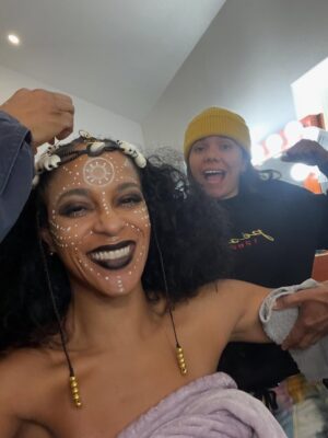 Megalyn Echikunwoke Instagram - I’ll never take for granted that I am doing the thing I dreamt of doing as a little girl. It’s such a privilege and a gift.  @itsmomcrae you inspire the hell out of me. Making movies is not easy! But when you are lucky enough to have collaborators and supporters like these you can do anything. @andscape @scottyeye @traction_hq @john_rosario @scalablecontent @jas_summers @evanbane @hulu Thank you for trusting me to help tell this beautiful haunting story with you! To all of the talented people who worked on this film I am humbled and forever indebted to you. 

Thank you to my amazing glam dream team for always making a girl feel like a billion! 
@ugomozie 💃🏾
@larryjarahsims 💇🏾‍♀️
@joannasimkin 💄

Architectural goddess dress: @anayacollection ✨

Emerald goddess dress: custom @elevensixteen @ugomozie 

Jewels: @azature and @amanitomi
Shoes: @gianvitorossi

STAY is now streaming on @hulu 👻

Ps. I’d like to thank the Academy @academymuseum for re-upholstering all of the seats in the theater  just for me. 😋
💚🫶🏾💚🫶🏾