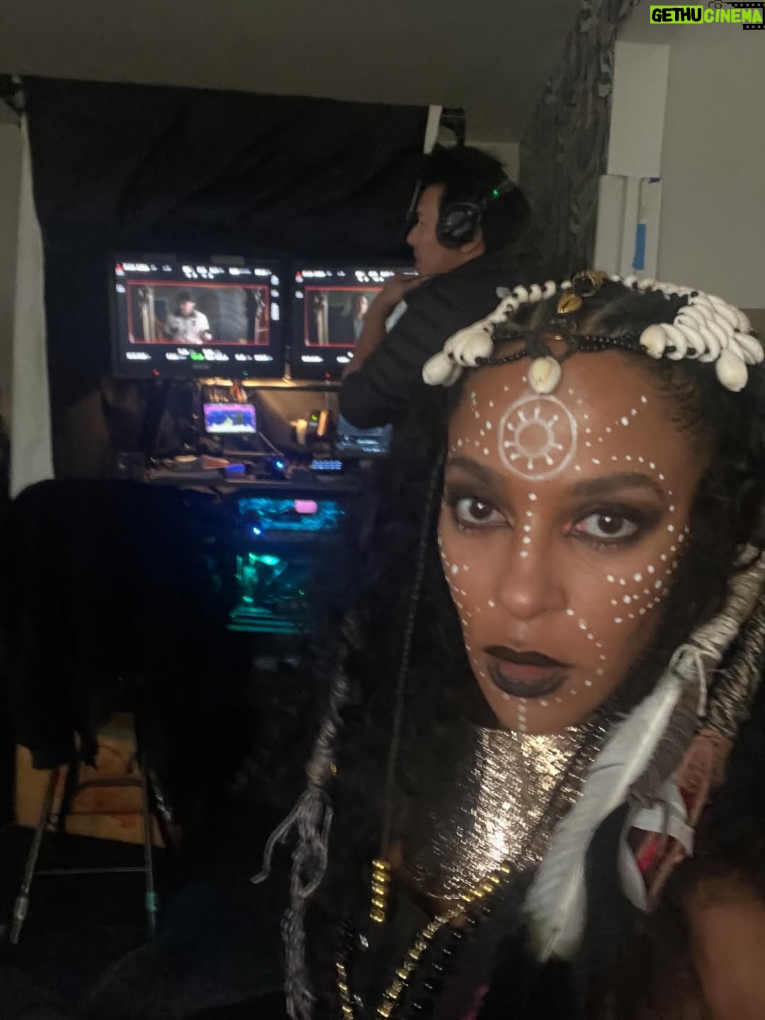 Megalyn Echikunwoke - 2.4K Likes - I’ll never take for granted that I am doing the thing I dreamt of doing as a little girl. It’s such a privilege and a gift.  @itsmomcrae you inspire the hell out of me. Making movies is not easy! But when you are lucky enough to have collaborators and supporters like these you can do anything. @andscape @scottyeye @traction_hq @john_rosario @scalablecontent @jas_summers @evanbane @hulu Thank you for trusting me to help tell this beautiful haunting story with you! To all of the talented people who worked on this film I am humbled and forever indebted to you. 

Thank you to my amazing glam dream team for always making a girl feel like a billion! 
@ugomozie 💃🏾
@larryjarahsims 💇🏾‍♀️
@joannasimkin 💄

Architectural goddess dress: @anayacollection ✨

Emerald goddess dress: custom @elevensixteen @ugomozie 

Jewels: @azature and @amanitomi
Shoes: @gianvitorossi

STAY is now streaming on @hulu 👻

Ps. I’d like to thank the Academy @academymuseum for re-upholstering all of the seats in the theater  just for me. 😋
💚🫶🏾💚🫶🏾