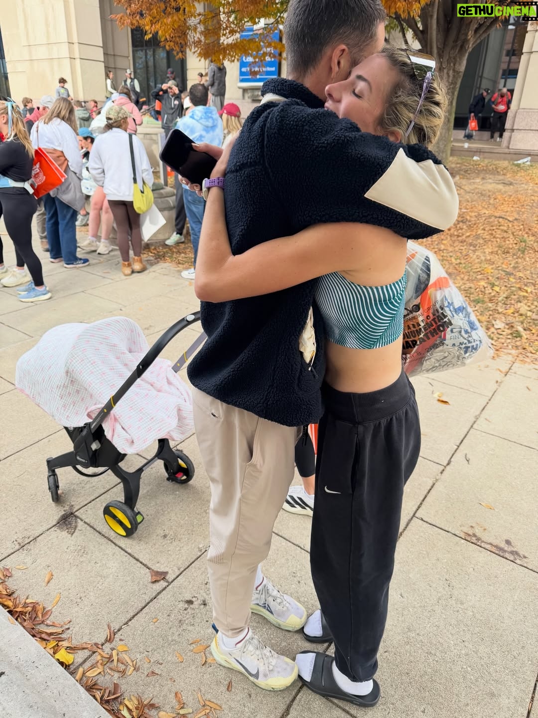 Megan O'Brien - 2.1K Likes - 2:41 (6:10 miles) for 26.2 the fastest marathon I have ever run ✅  first marathon as a mom!!! 
.
If I’m being totally honest, I was hoping for a little more today, but it takes guts to chase after the Olympic Trials standard (2:37)… especially less than 8 months postpartum. Sometimes when we swing for the fences, it ends up being a double to left, and that’s how I would describe today’s race. But hey! It’s hard to be upset with the best you’ve ever been. I’m filled with gratitude for this sport and the people it has brought into my life. Thank you to everyone who reached out. You made me feel like a rockstar all day. Thank you to @forallmothersorg. The grant I received allowed me to hire childcare in order to train and chase after my dream. We are not done yet!!!! 
.
2:37… I’m coming for you 👊 💥  @_knighttraining @indymonumental