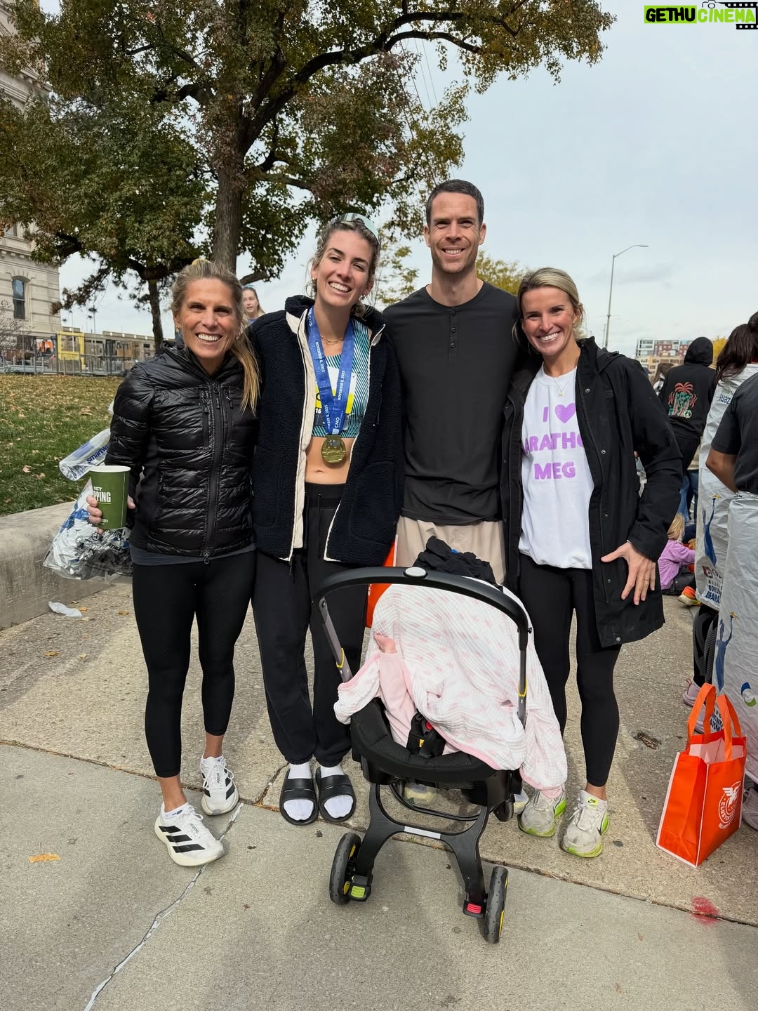 Megan O'Brien - 2.1K Likes - 2:41 (6:10 miles) for 26.2 the fastest marathon I have ever run ✅  first marathon as a mom!!! 
.
If I’m being totally honest, I was hoping for a little more today, but it takes guts to chase after the Olympic Trials standard (2:37)… especially less than 8 months postpartum. Sometimes when we swing for the fences, it ends up being a double to left, and that’s how I would describe today’s race. But hey! It’s hard to be upset with the best you’ve ever been. I’m filled with gratitude for this sport and the people it has brought into my life. Thank you to everyone who reached out. You made me feel like a rockstar all day. Thank you to @forallmothersorg. The grant I received allowed me to hire childcare in order to train and chase after my dream. We are not done yet!!!! 
.
2:37… I’m coming for you 👊 💥  @_knighttraining @indymonumental
