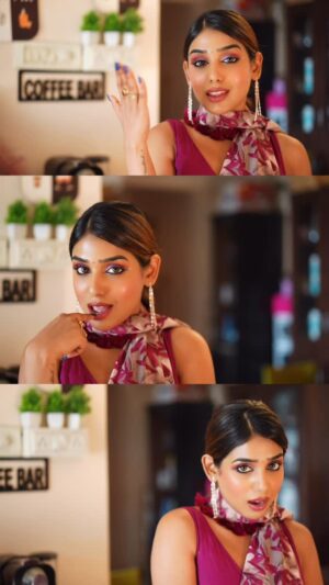 Megha Prasad Instagram - Want some 🍇? 

Shot - @_24frame 

[ Makeup, 20s Remix, Mera Babu Chail, Fyp, Remix, Pop Remix, Bollywood, Fashion, Megha Prasad, Love, Trending Reels ]
#fyp #meghaprasad #remix #makeup #fashion
