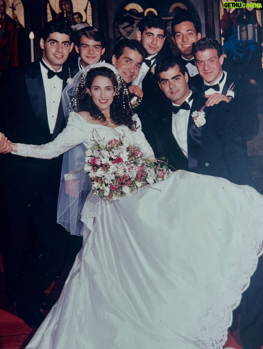 Melina Kanakaredes - 5.4K Likes - Happy Anniversary Pete!! You started making me laugh and celebrate life and family just a “few” years ago… and I’m so grateful it never stops!! Love you with all my ♥️! Σ’ αγαπώ με όλη την καρδιά μου αγάπη μου ❤️Thought you and all the boys would love that first shot!