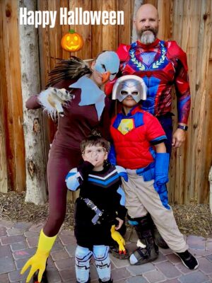 Mercedes Mason Instagram - When your kids say you have to strap it on one more time. #CaptainTriumph #Peacemaker #Vigilante #Eagly @hbomax @peacemaker @mercedesmason #happyhalloween