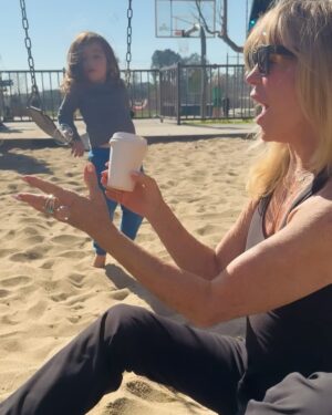 Meredith Hagner Instagram - if you think shes the most beautiful, magical, hilarious brilliant person from her movies- you should see the way she walks through the world. That, and more. Today we celebrate you @goldiehawn !!! Happy Birthday!The brightest light there is. Lucky to get to be in that glow and so are my babies.I treasure you beyond. (Slide 4 i went into labor on christmas after i tried on a @zimmermann mini dress i was gifted and fun fact i couldn’t get it off)