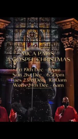 Mica Paris Instagram - Mica Paris A Gospel Christmas. Back once again this festive season on SkyArts. 🎄

Fri 19th Dec - 10pm
Sun 21st Dec - 6.50pm
Tues 23rd Dec - 10.10am
Weds 24th Dec - at 6am

Merry Christmas all x

@skyarts