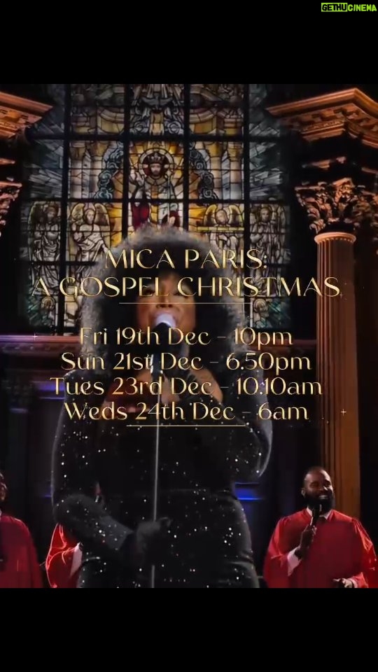 Mica Paris - 1.6K Likes - Mica Paris A Gospel Christmas. Back once again this festive season on SkyArts. 🎄

Fri 19th Dec - 10pm
Sun 21st Dec - 6.50pm
Tues 23rd Dec - 10.10am
Weds 24th Dec - at 6am

Merry Christmas all x

@skyarts