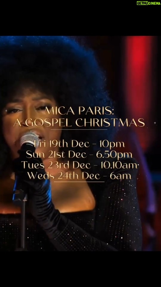 Mica Paris - 1.7K Likes - I'll be seeing you over Christmas ❤️ Mica Paris A Gospel Christmas. Back on SkyArts. 🎄

Fri 19th Dec - 10pm
Sun 21st Dec - 6.50pm
Tues 23rd Dec - 10.10am
Weds 24th Dec - at 6am

Merry Christmas x

@skyarts
