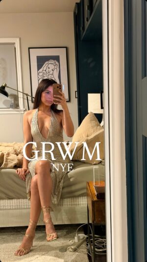 Michelle Hayden Instagram - Fastest New Years GRWM ever in realtime 😅 #NYE #happynewyear #grwm #grwmoutfit #grwmreels 

Dress: @meshki