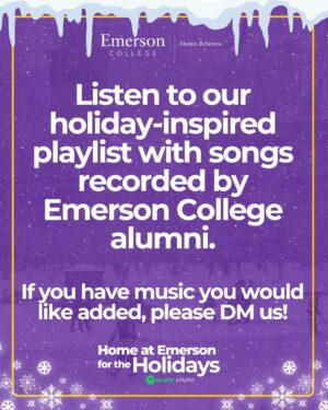 Michelle Macedo Instagram - Celebrate the season with our new holiday-inspired playlist featuring music by our very own alumni. ❄⛄💜

Comment “Listen” and we will send you a link.

Hear the sounds of Joseph Leo Bwarie ’99 and Michelle Macedo '10 (one-half of the band @macedomusic ) today.

If you have music you would like added to the playlist, send us a DM!
