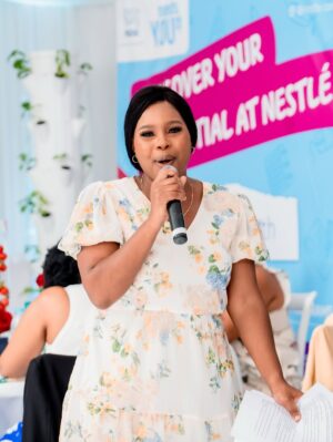 Mogau Motlhatswi Instagram - #FarmingInHeels 👩🏽🌾👠 A host with poise, power & presence.
Thank you Mogau Keebine for guiding the room with warmth, wit and wisdom ❤️🎤 by keeping us inspired, connected and uplifted from start to finish.
We couldn’t have asked for a better MC to lead this journey with us 🌾
#FarmingInHeels #WomenInAg #SheFarms
#LeadingWithGrace