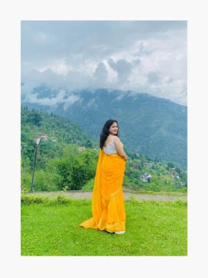 Moumita Tiya Mukherjee Instagram - ✨ PURE ORGANZA BANARASI ✨
Booking number is 8836388043 📩