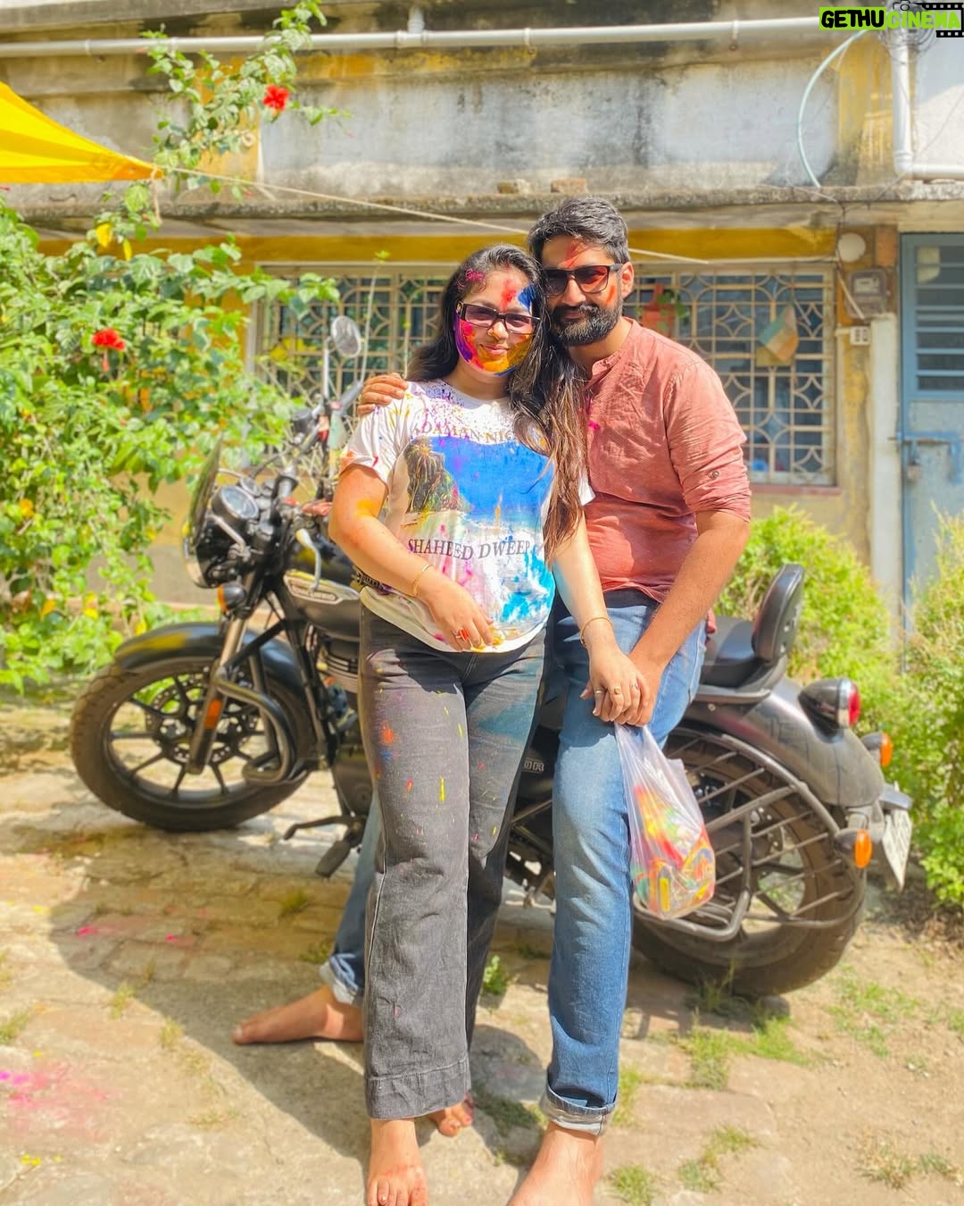 Moumita Tiya Mukherjee - 481 Likes - After marriage officially it’s our first holi celebration ❤️🧿 

#reels #photos #holi #happyholi #love #couple