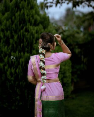 Mouna Guddemane Instagram - 🪷🦚
MUA: @makeup_by_manju_ 
Hairdo: @makeover_with_manjula_ 
Styling: @savitha_reddy 
Saree: @sri_sai_mysore_silks 
Blouse: @versatile_design_studio 
Jewellery: @desilverstudioblr 
PC: @pkstudiophotography 
.
.
.
#mouna #mouna_guddemane #charu #saree #kantara #kannada #trending #viral #foryou #instagram #instamood #instadaily
