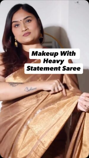 Mukul Richards Instagram - Saree - @_pyaarinaari
Jhumka - @kushalsfashionjewellery
@loveearth_handmade Spanish Coffee liquid lipstick
@paccosmetic take cover compact in shade toffee trip
@makeuprevolutionindia streamline brown eyeliner
@nykaacosmetics 4 in 1 quad eyeshadow in shade Night Out
@loverecode we stole da show mascara
@reachedmars flush of love blush 02
