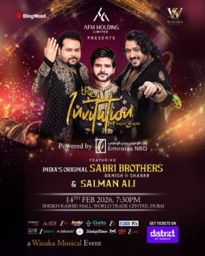 Muskaan Instagram - An evening where music becomes a feeling 🫶✨ Sufi, qawwali, and timeless melodies come together at The Invitation this Valentine’s Day with the Original Sabri Brothers and Salman Ali.

📍 Sheikh Rashid Hall, Dubai
 🗓️ 14 Feb | 8 PM

 🎟️ Book your tickets now on @DistrictUAE I Link in bio