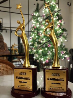Myra and Kiara Instagram - So proud of Myra & Kiara on winning the Junior Miss India... Young Celebrity Award ✨🧿💫
Heartfelt thanks to the Junior Miss India team and @shobhagori maam for this incredible honor and enriching experience.🤍♥️
Grateful for the love, guidance, and platform that nurtures confidence, talent, and dreams.
The gorgeous outfit designed by @kirtiagarwal_varsha