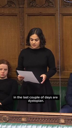 Nadia Whittome Instagram - The government should be ashamed that its migration policies are being cheered on by Tommy Robinson and Reform.
Instead of standing up to anti-migrant hate, this is laying the foundations for the far-right.
I questioned the Home Secretary on how she can be proposing such obviously cruel policies.