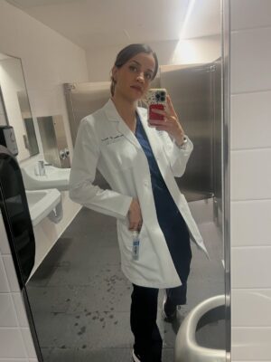 Natalie Morales Instagram - Monica from start to finish- 

I feel very lucky to have been a small part of this legendary show and to be welcomed with such open arms by this cast and crew and massive fandom. I loved getting to play a pediatric surgeon who cared so deeply for her patients until her last breath. Thank you to everyone at @greysabc 💓 

1. Day 1! 2. Can I pull off a lab coat 3. & 4. @adelaidekane is an incredible scene partner. 5. @artist_monica gave me dead doctor chic 6. Here’s the real Monica!  7. No thank YOU for everything! 🩺🥼👩🏽‍⚕️

(There are more pictures I have with incredible crew I love so much but I literally look dead in them so I’m gonna keep those to myself 😉) 

(Ps @shondaland can u pls send me my stethoscope? I miss it)