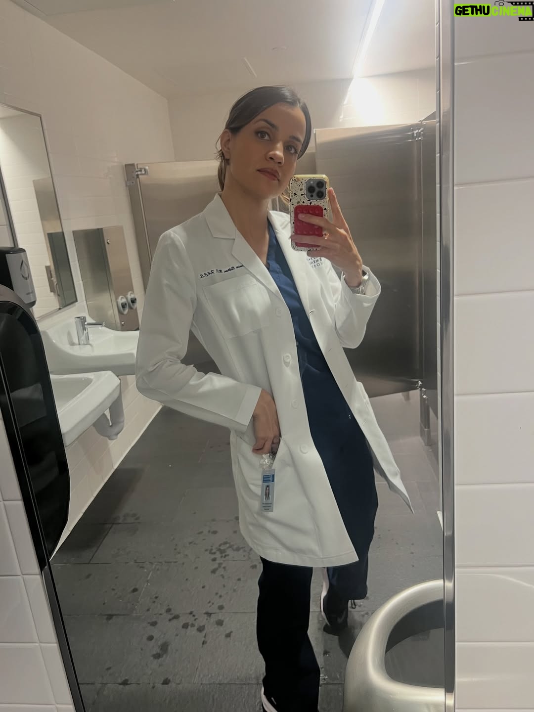 Natalie Morales - 30.7K Likes - Monica from start to finish- 

I feel very lucky to have been a small part of this legendary show and to be welcomed with such open arms by this cast and crew and massive fandom. I loved getting to play a pediatric surgeon who cared so deeply for her patients until her last breath. Thank you to everyone at @greysabc 💓 

1. Day 1! 2. Can I pull off a lab coat 3. & 4. @adelaidekane is an incredible scene partner. 5. @artist_monica gave me dead doctor chic 6. Here’s the real Monica!  7. No thank YOU for everything! 🩺🥼👩🏽‍⚕️

(There are more pictures I have with incredible crew I love so much but I literally look dead in them so I’m gonna keep those to myself 😉) 

(Ps @shondaland can u pls send me my stethoscope? I miss it)