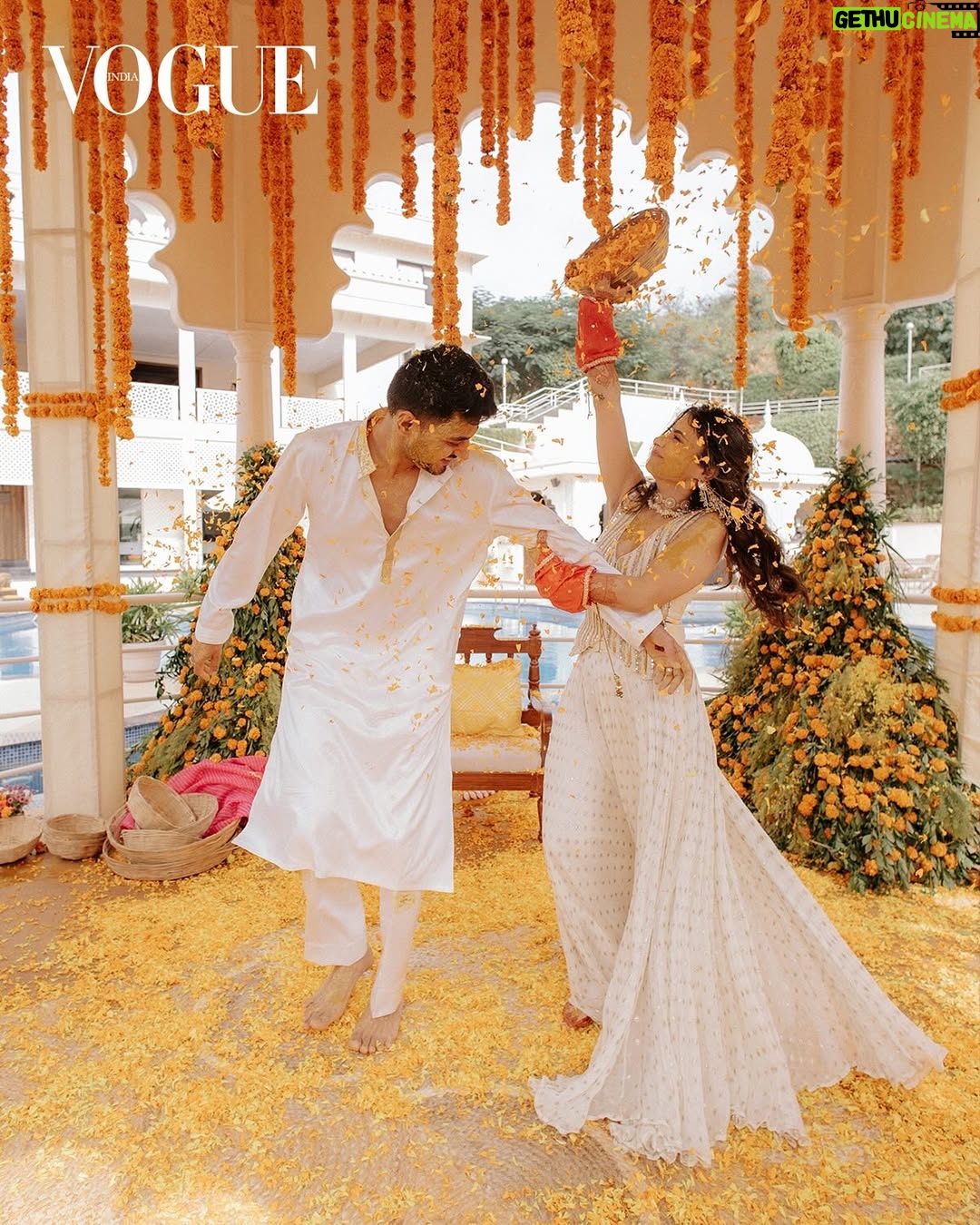 Nayab Midha - 137.7K Likes - “We’re just two people who slowly built a life around love, friendship and respect,” 

Nayab & Ayush 🤍

As seen on @vogueindia 
Penned by @boichatterjee 

Bride - @nayab.midha
Bridal Makeup - @makeoversbyridhiverma
Cocktail Makeup - @nehabilandimakeovers 
Hair - @vinodartistry
Outfit - @marwarcouture @payalkeyalofficial 
Jewellery - @raabtabyrahul @kaya_diamonds @amamajewels 
Styling - @simrankumar19