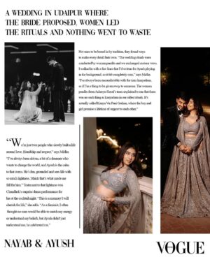 Nayab Midha Instagram - āWeāre just two people who slowly built a life around love, friendship and respect,ā
Nayab & Ayush š¤
As seen on @vogueindia
Penned by @boichatterjee
Bride - @nayab.midha
Bridal Makeup - @makeoversbyridhiverma
Cocktail Makeup - @nehabilandimakeovers
Hair - @vinodartistry
Outfit - @marwarcouture @payalkeyalofficial
Jewellery - @raabtabyrahul @kaya_diamonds @amamajewels
Styling - @simrankumar19