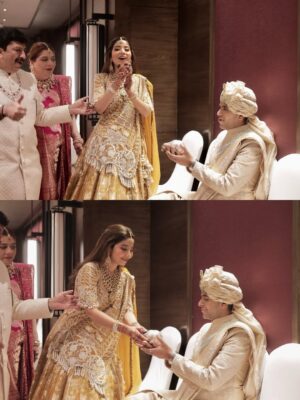 Neha Vora Jhaveri Instagram - My baby brother is actually married and my heart is so, so full 💛What a beautiful wedding, what a beautiful start to their forever. @saachi50 , welcome to our crazy, loving family, you’ve added so much warmth and ‘Ronak’ to our lives already 😘🤗 @thetrulylitwedding
#SachMeinRonakAaGayi @ronakk18