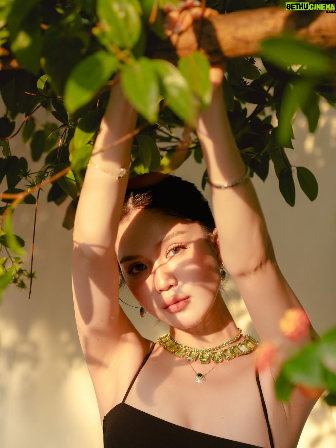 Ngoc Trinh - 124.4K Likes - Pha lê lặng lẽ bắt sáng, còn Trinh thì nhẹ nhàng bắt trend #SummerVibes 💚✨ #ngoctrinh #ngoctrinh89 

@swarovski  @swarovski_retailer_vietnam  #Swarovski #SwarovskiMillenia #SwarovskiIdyllia