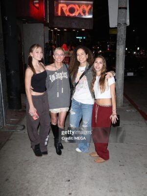 Nicole Eggert Instagram - Was such a fun night out taking my youngest to my old stomping grounds at @rainbow.bar.and.grill , @thewhiskyagogo to see @sugarfixtheband ! Thank u @branderoderick for the invite @keegan.eggert @indiaelkin_  and @samelkin and I had a blast!🌈🎸🤘🏼#blacksabbathknights #sunsetstrip