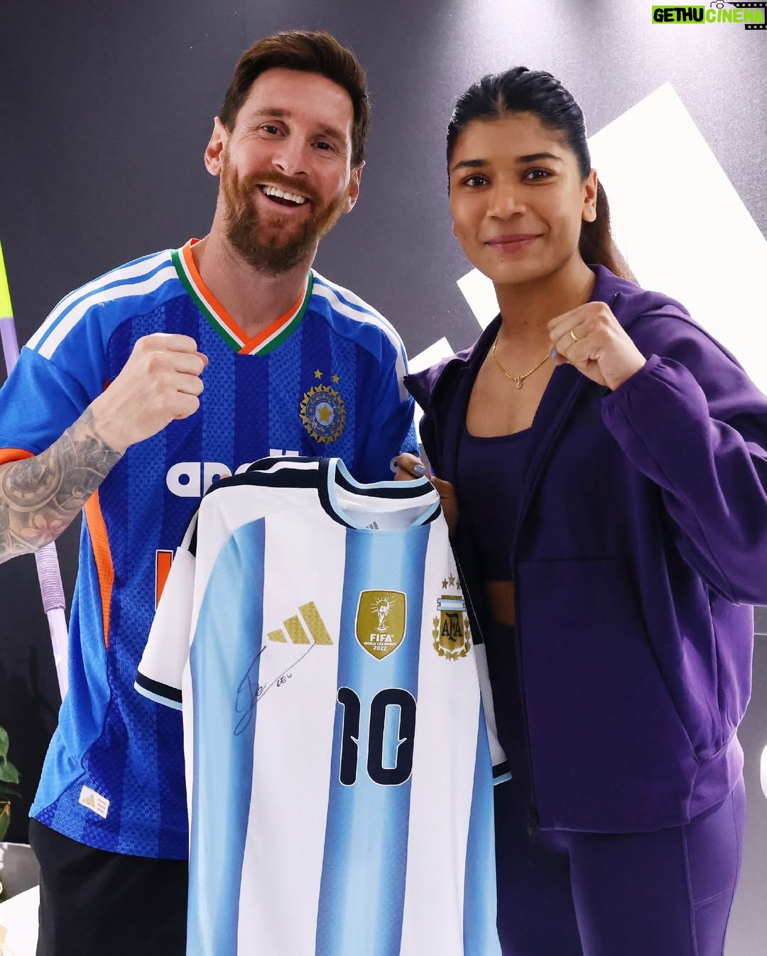 Nikhat Zareen - 82.7K Likes - A memory I’ll tell forever… a moment shared with the GOAT.🐐❤️

Truly grateful to @adidasindia for making this happen.