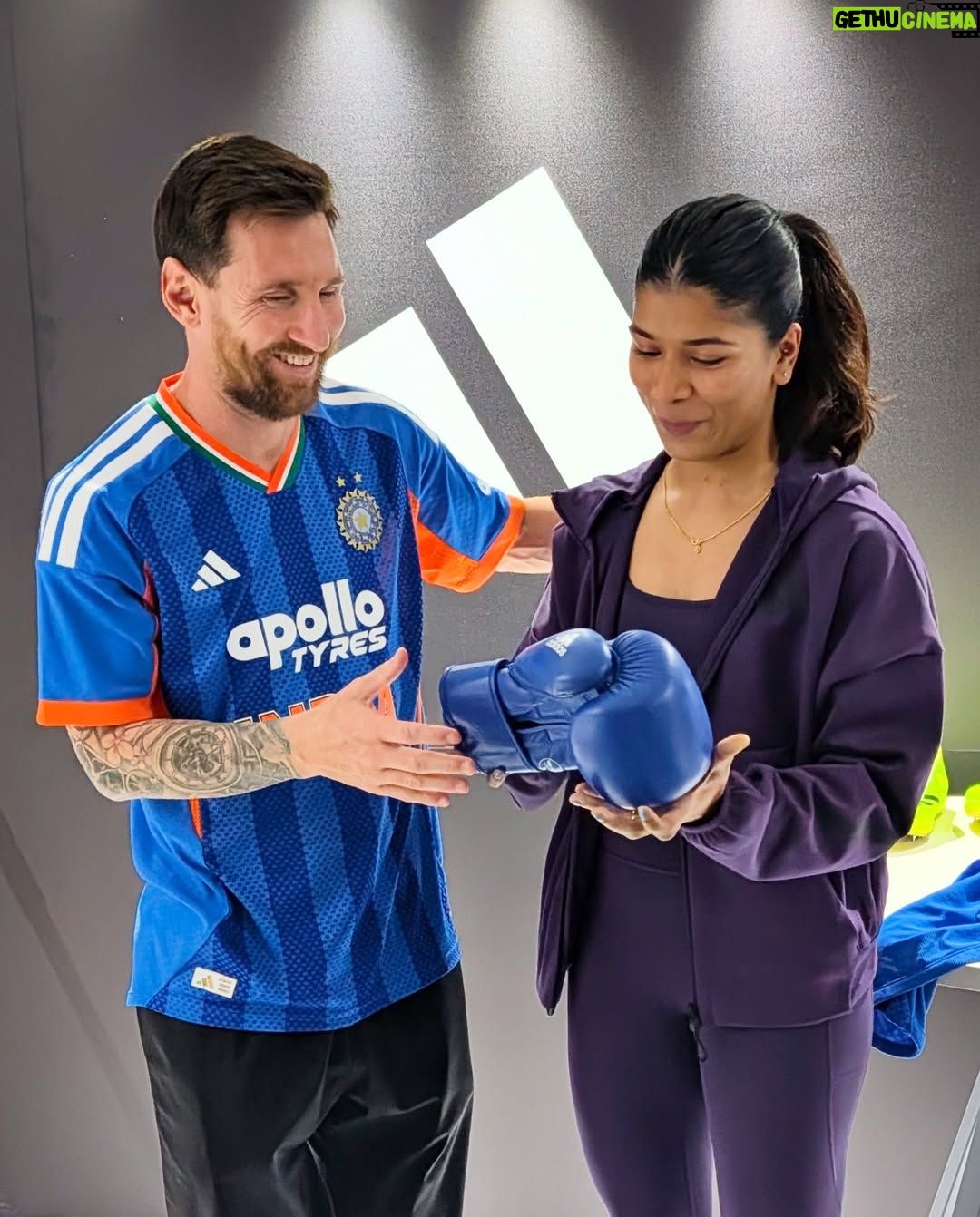 Nikhat Zareen - 82.7K Likes - A memory I’ll tell forever… a moment shared with the GOAT.🐐❤️

Truly grateful to @adidasindia for making this happen.